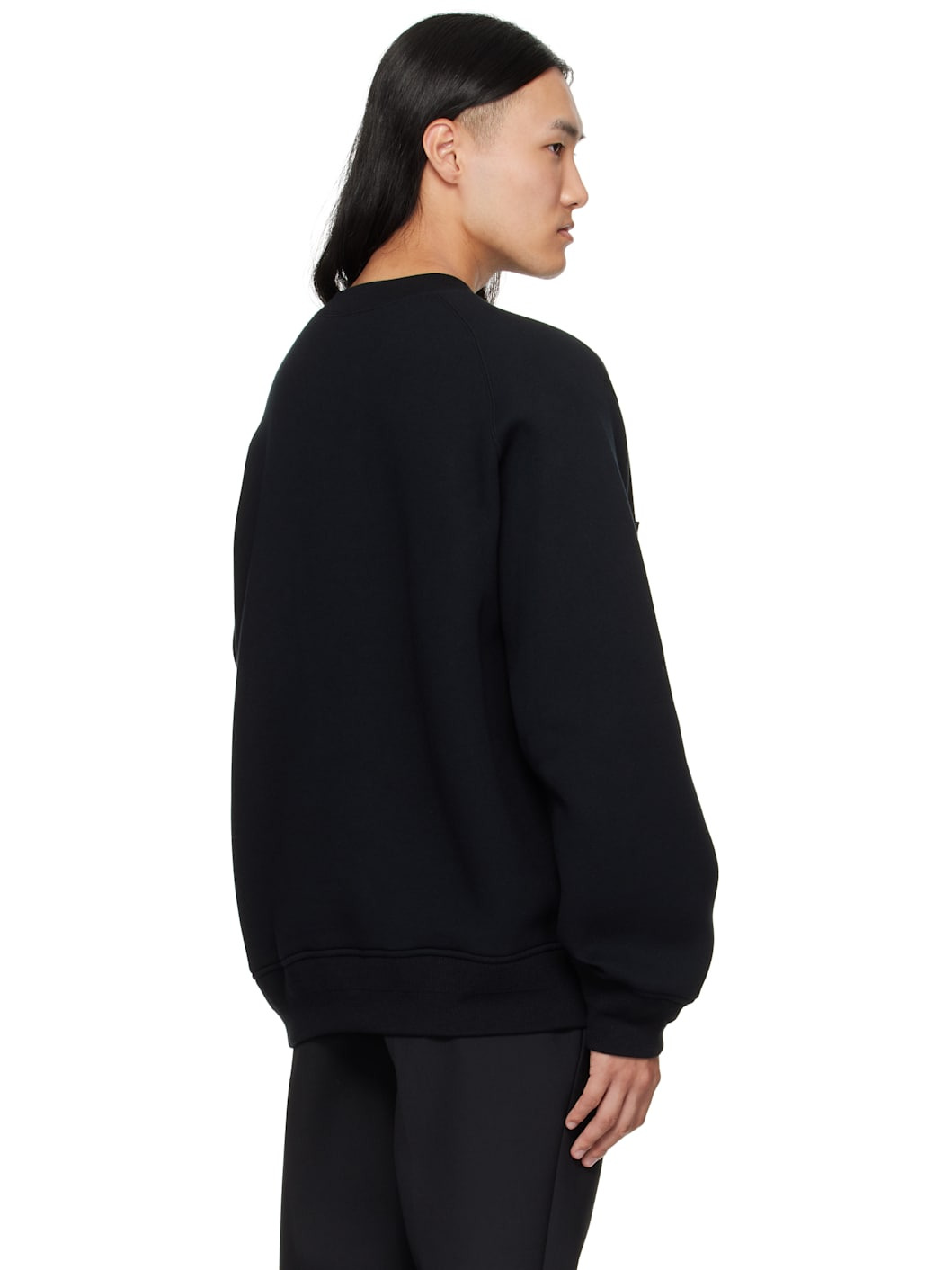 Black Sponge Sweat Sweater - 3