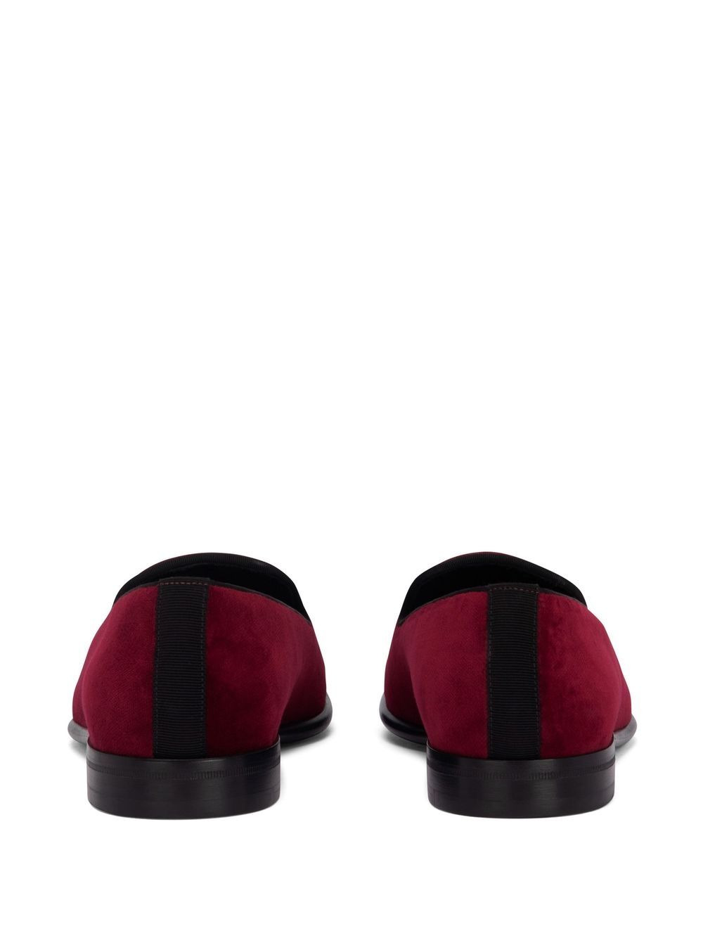 velvet-finish embroidered slippers - 3