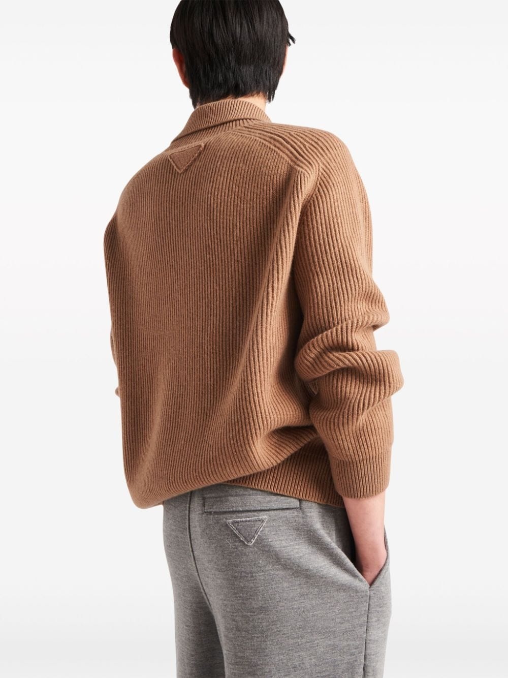 ribbed cashmere cardigan - 6
