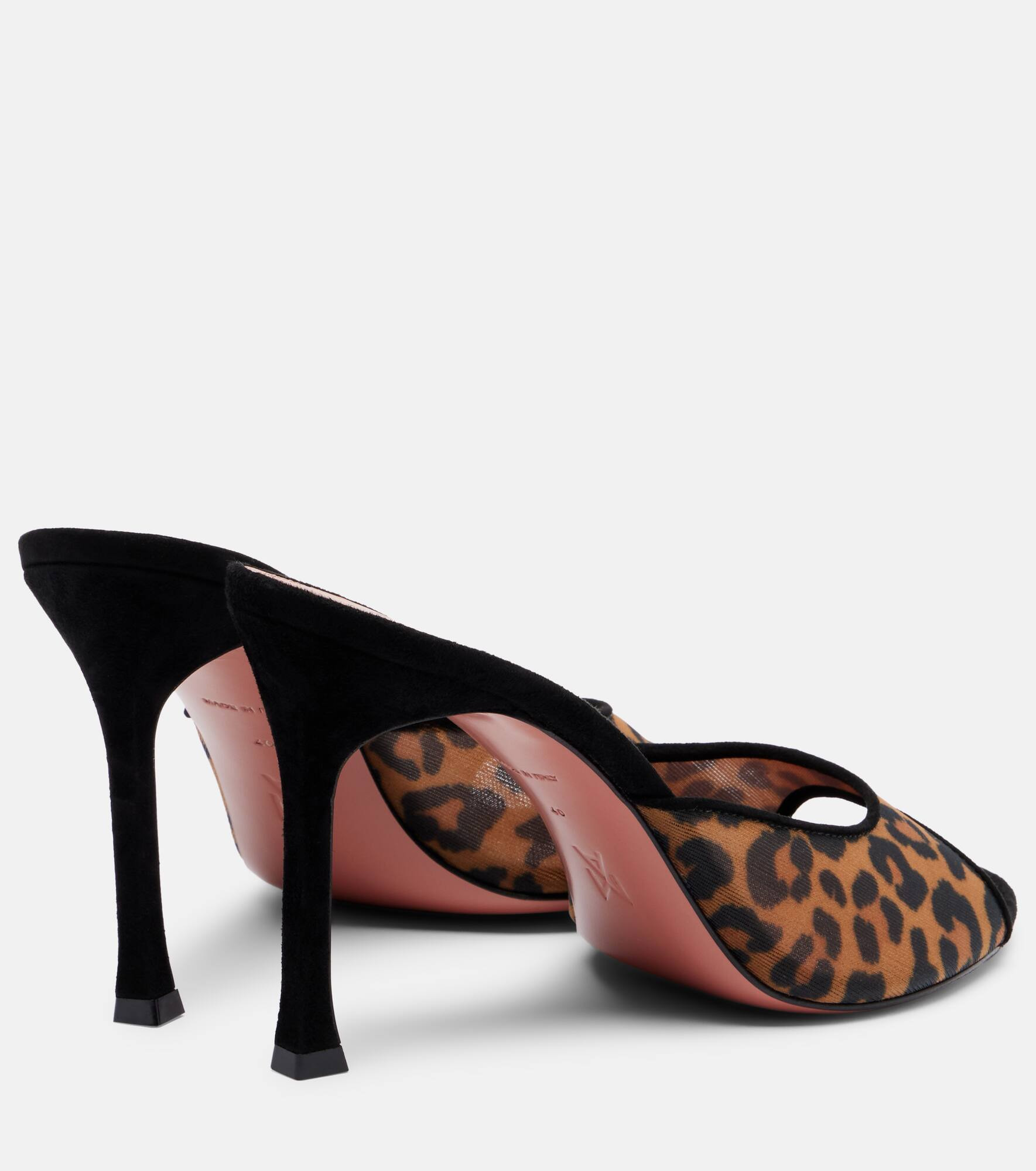 Alexa 95 leopard-print mesh mules - 2