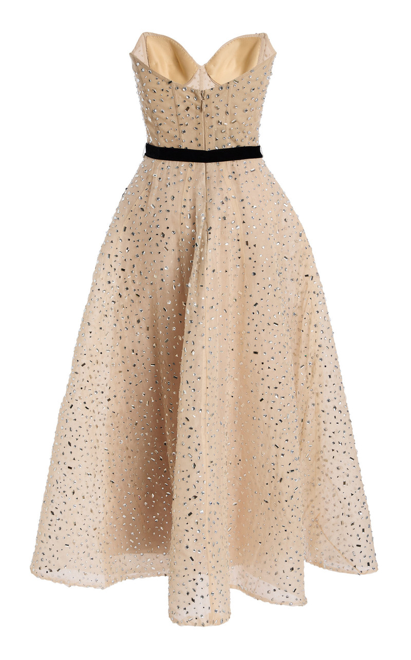 Sweetheart Tea Length Cocktail Dress nude 3