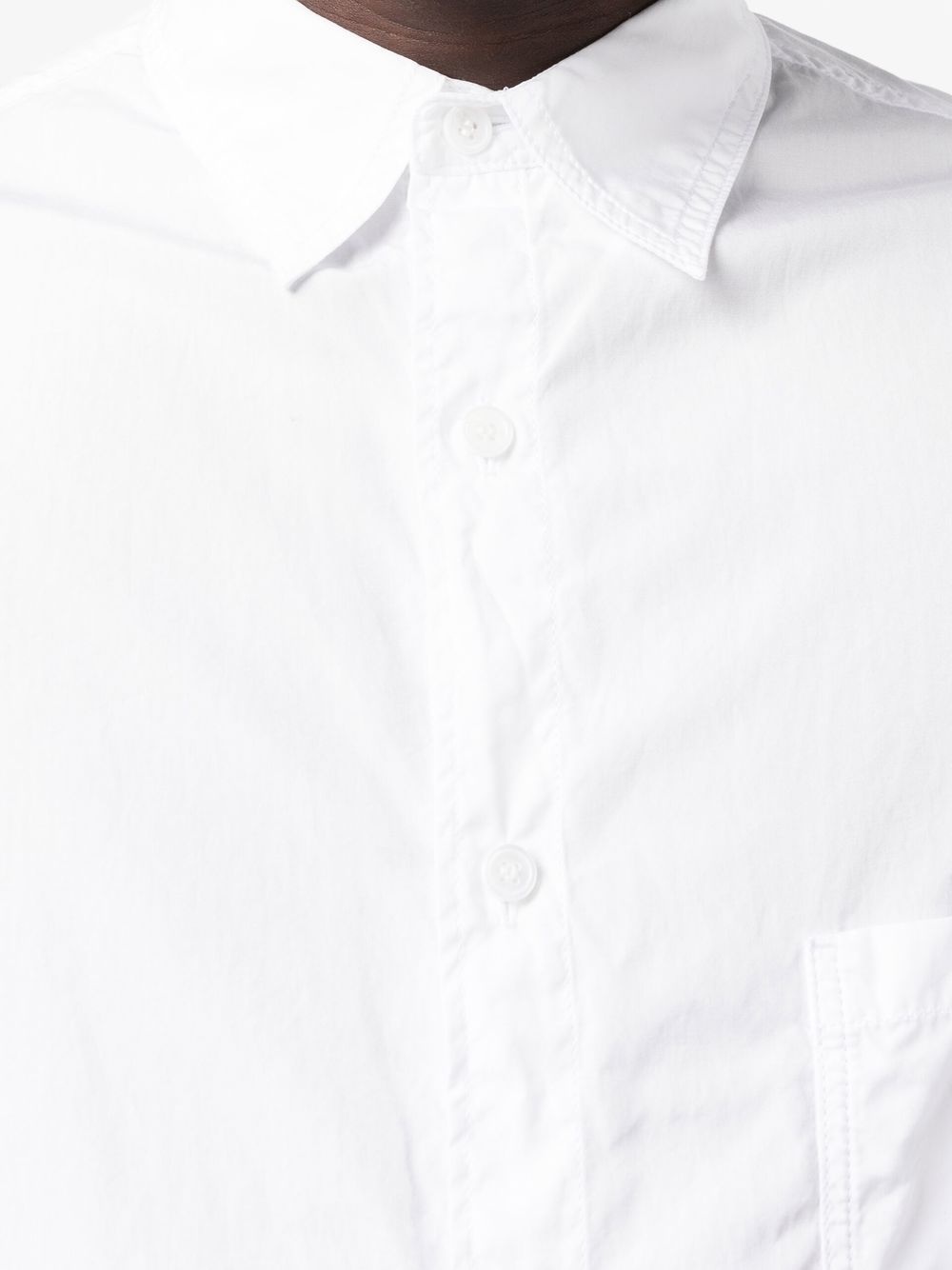long-line style poplin shirt - 5