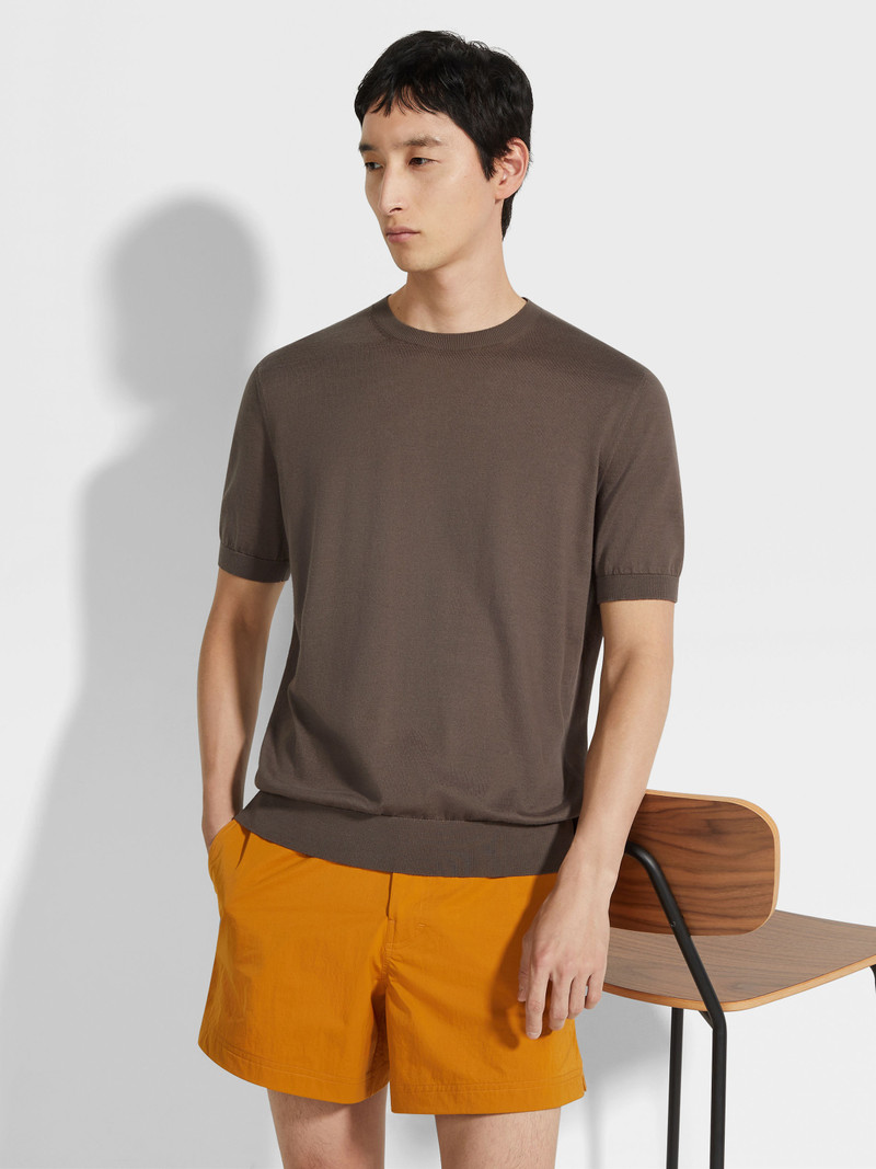 DARK TAUPE PREMIUM COTTON T-SHIRT 3