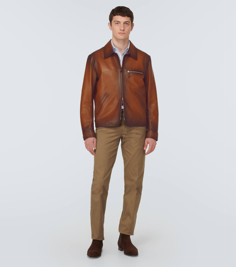 Berluti Patina 1 Jour leather blouson jacket outlook