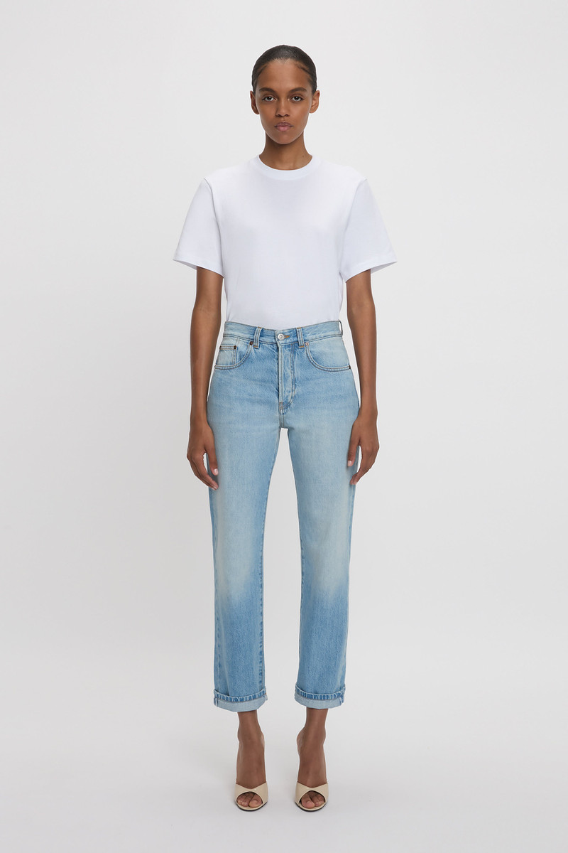 Victoria Beckham Exclusive Victoria Relaxed Jean In Light Blue Wash outlook