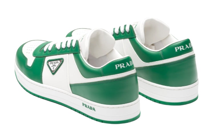 (WMNS) PRADA Downtown Trainers 'White Green' 1E792M_3LKG_F0DJT - 4
