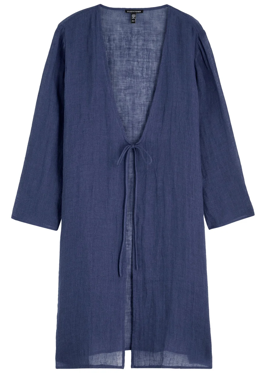 Eileen Fisher Sheer Linen Jacket - 1