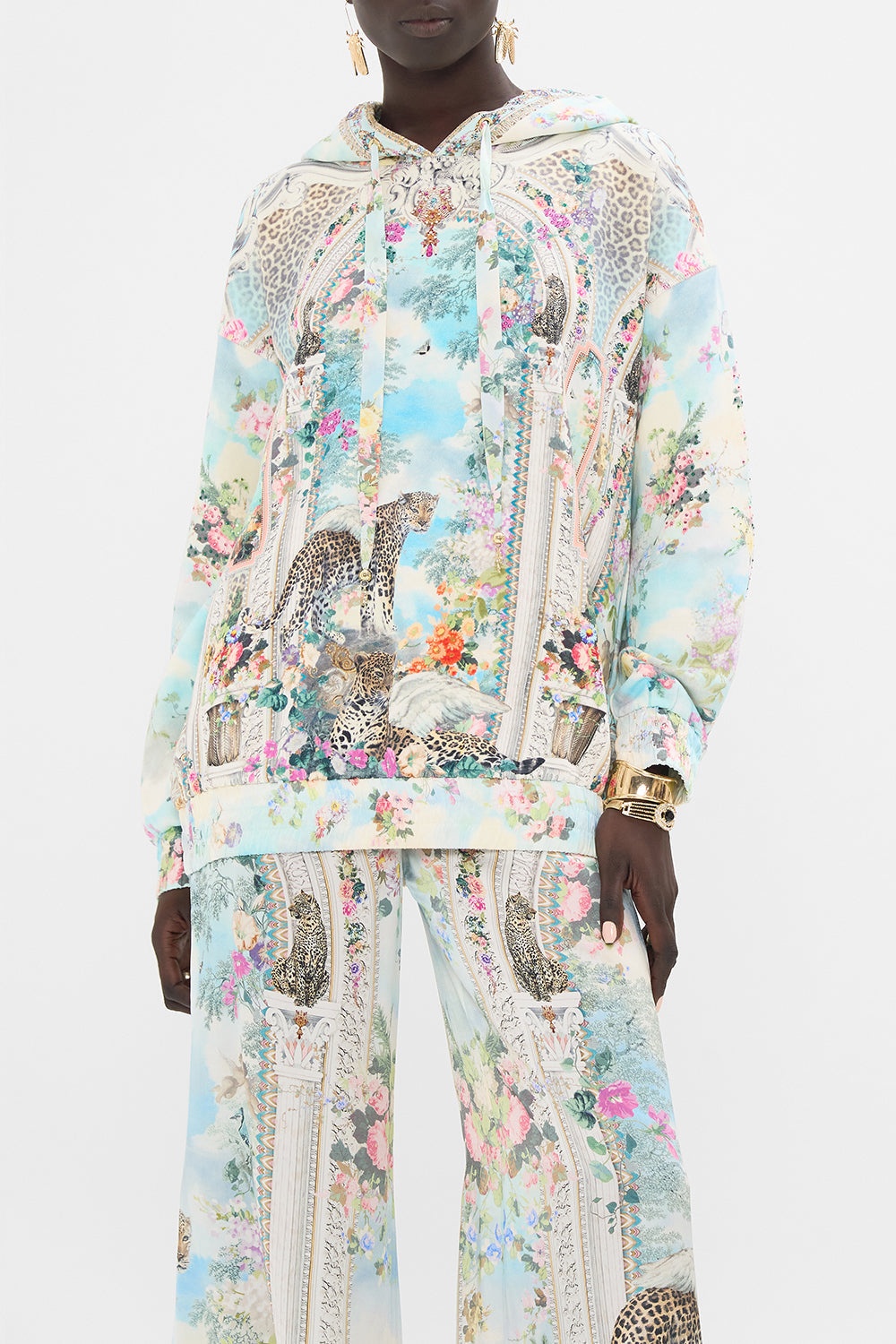 SILK BAND OVERSIZED HOODIE WITH POCKETS - 5