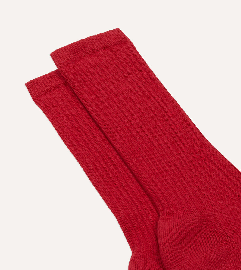 Red Cotton Sports Socks 3