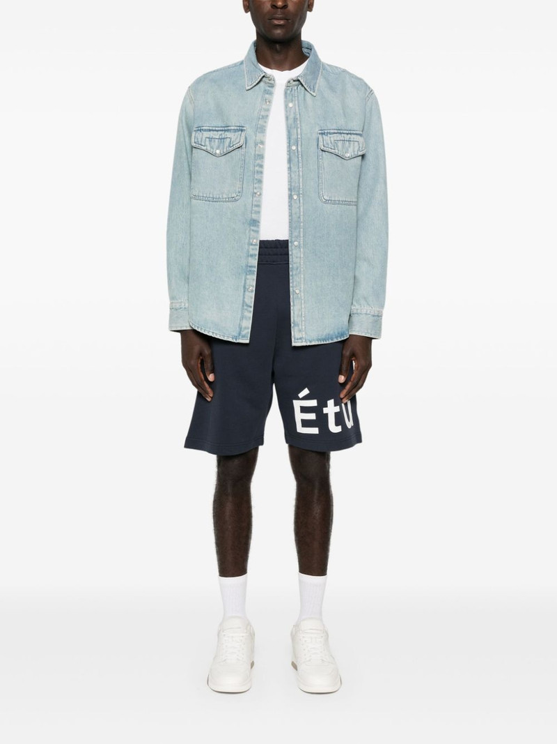Étude Tempera logo-print cotton shorts outlook