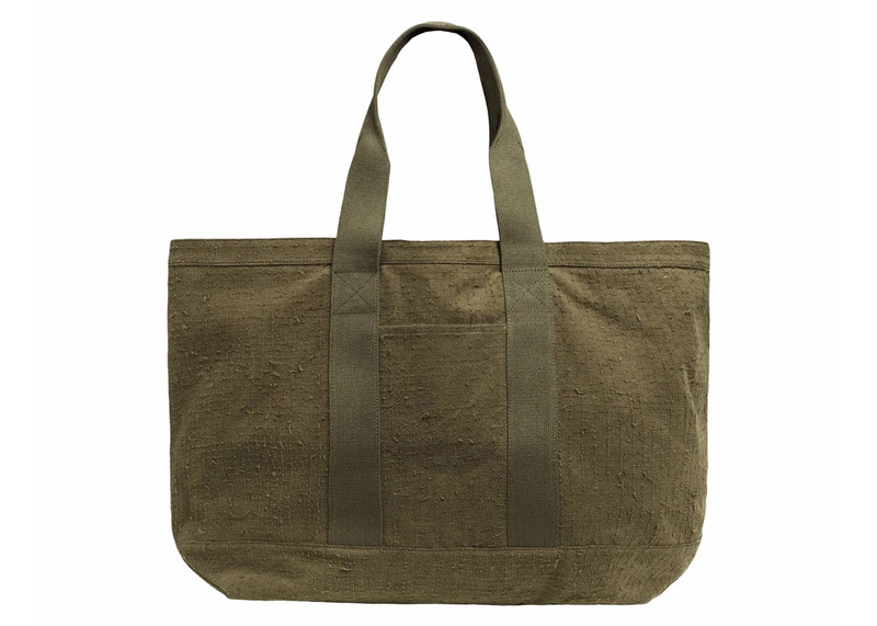Stüssy Stussy Needle Punch XL Tote Bag Olive outlook