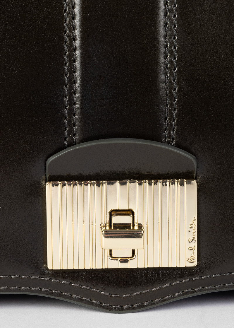 Women's Dark Green Leather Satchel Bag 7