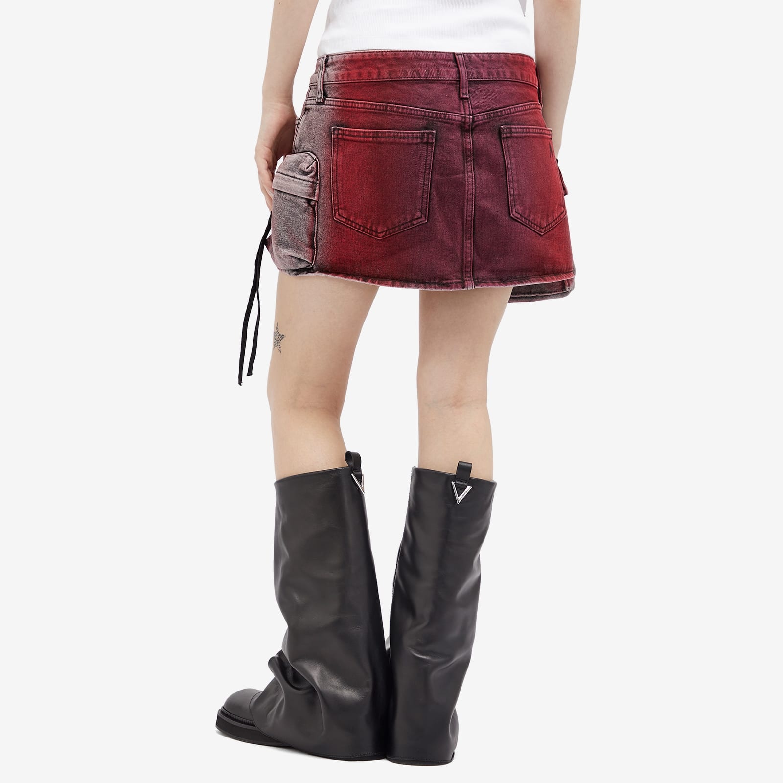 スカート The Attico Black denim mini skirt The Attico Denim Mini Skirt | Black | FARFETCH