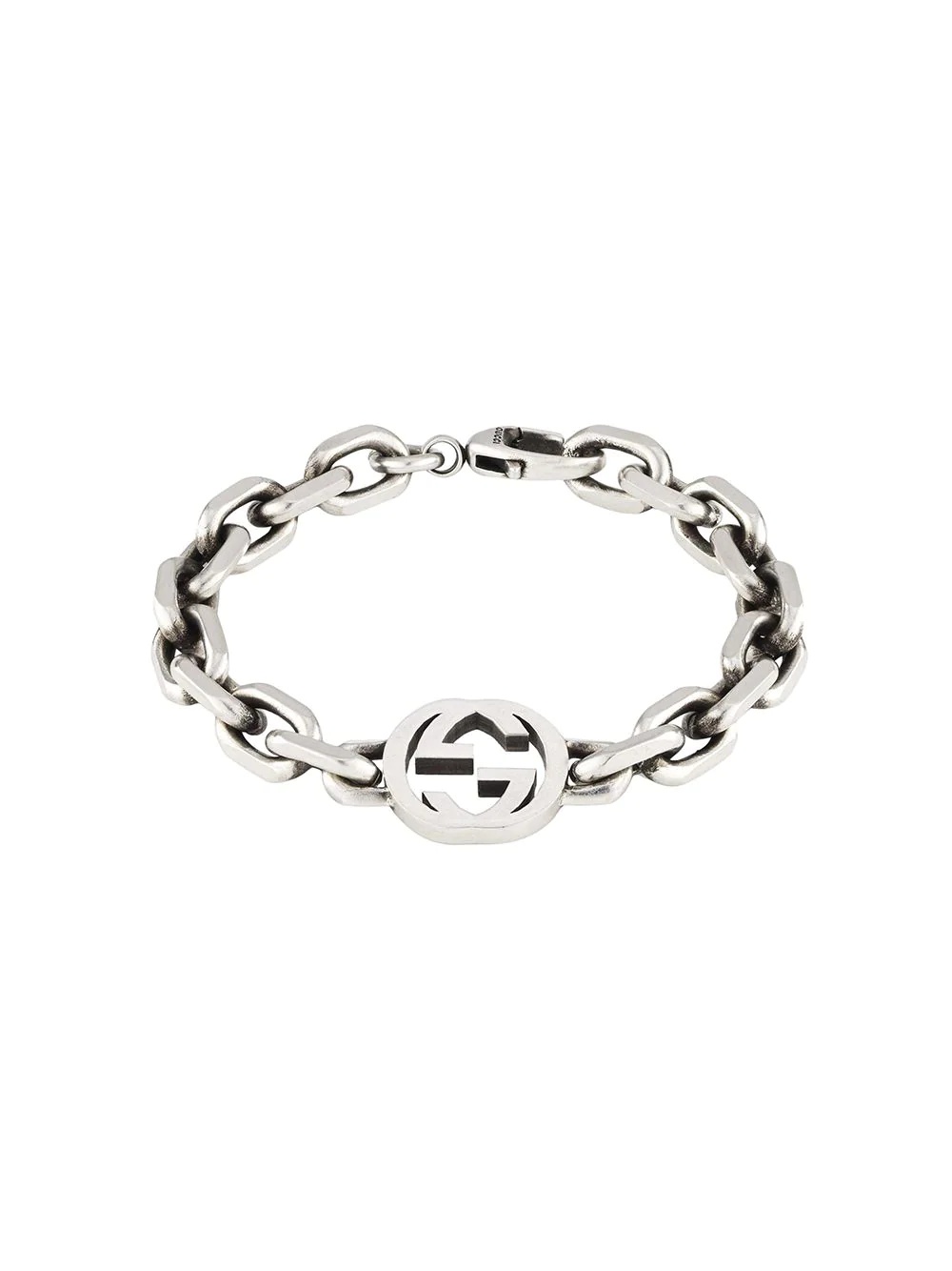 Sterling silver Interlocking G bracelet - 1