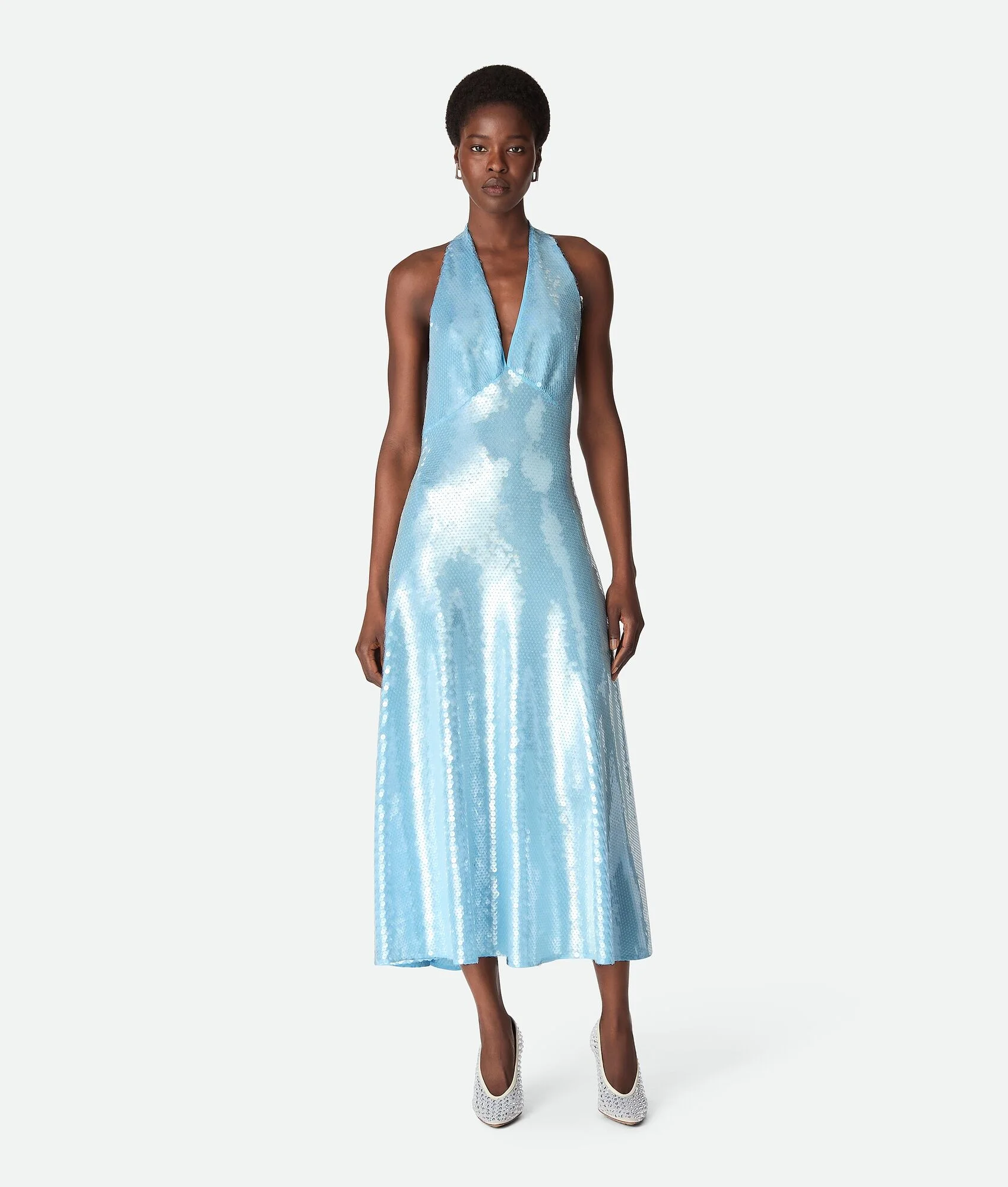 Light Viscose Sequins Dress - 1