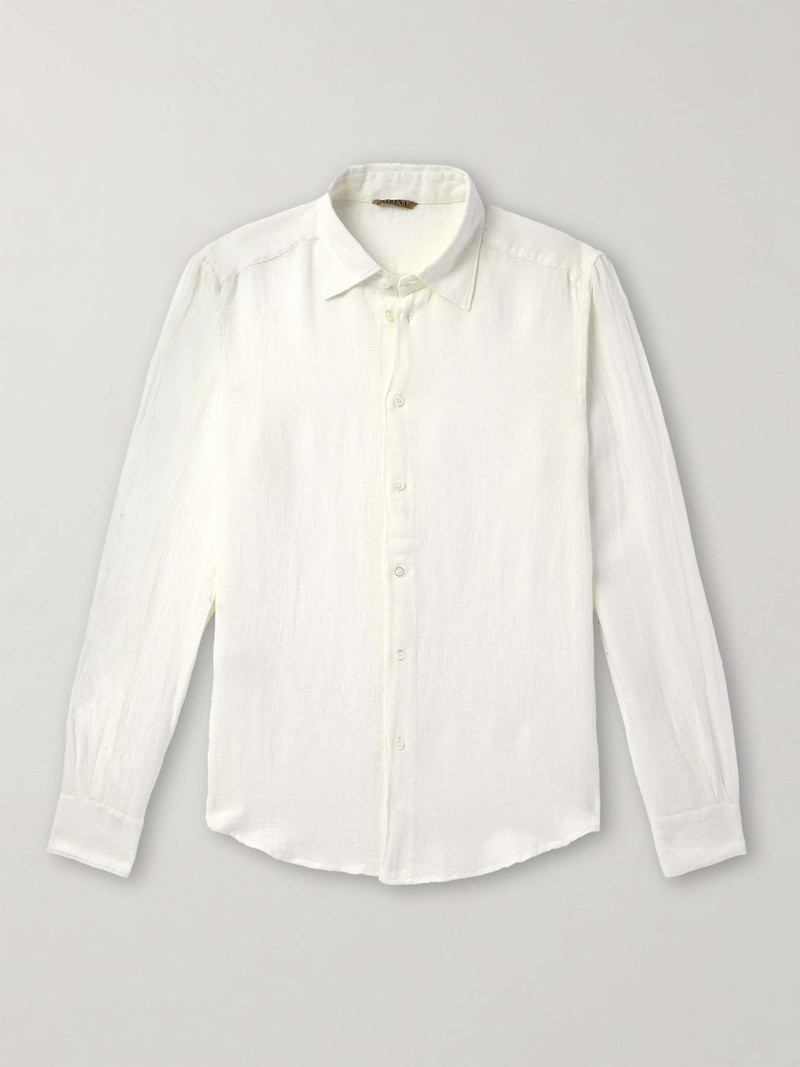 Cotton and Linen-Blend Gauze Shirt 1