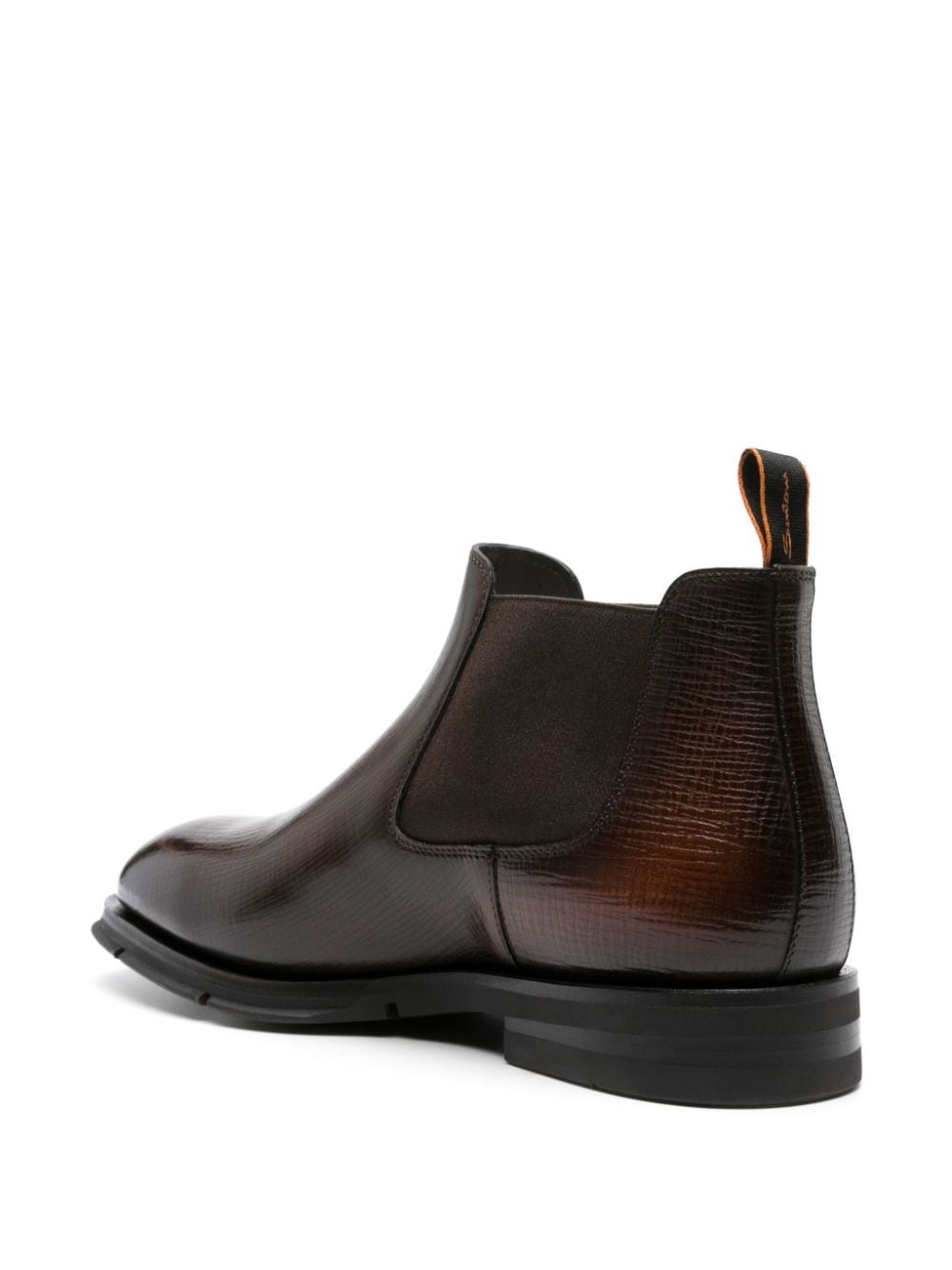 textured leather chelsea boots - 3