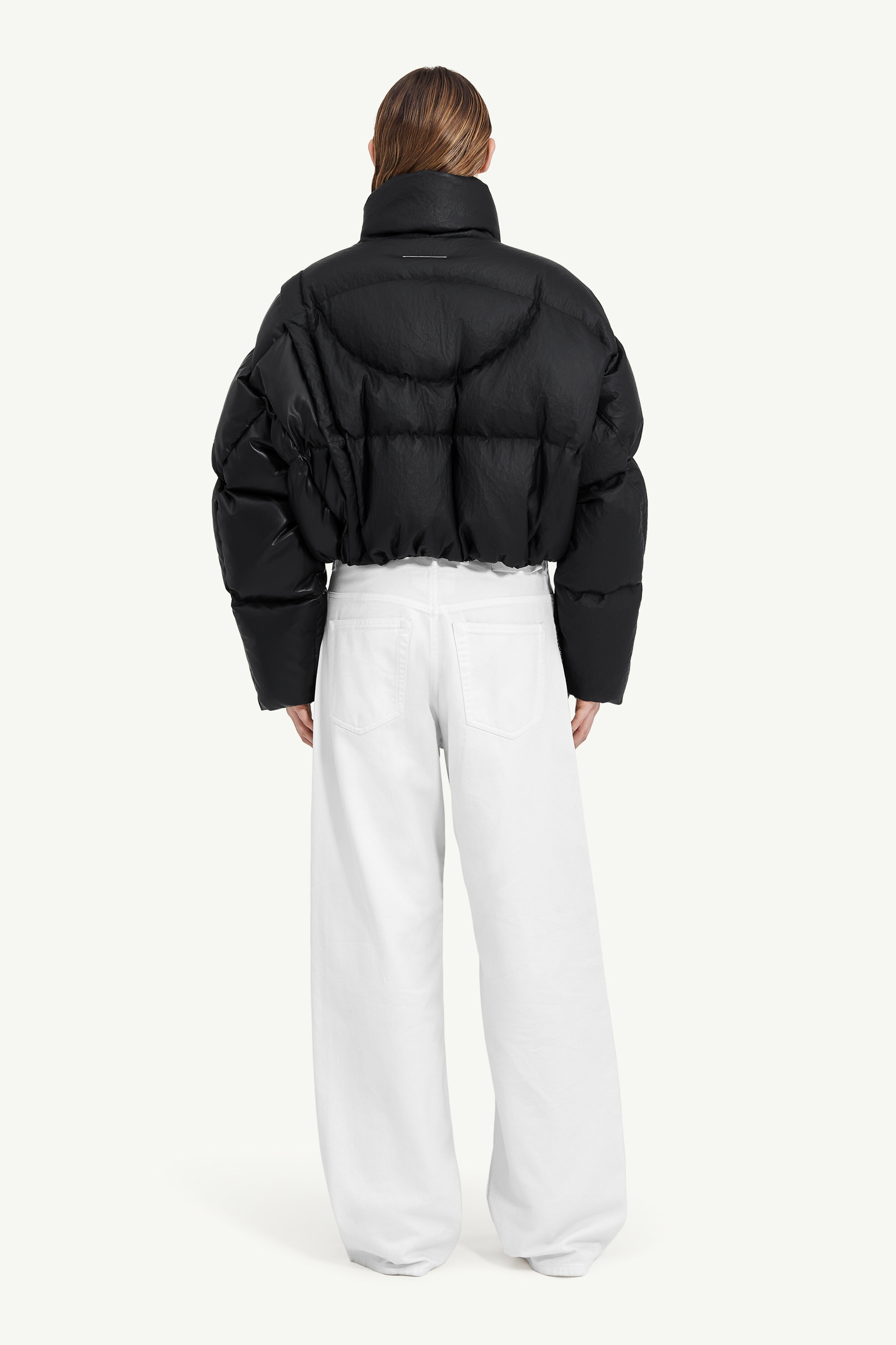 MM6 x Chen Peng Cropped puffer jacket - 4