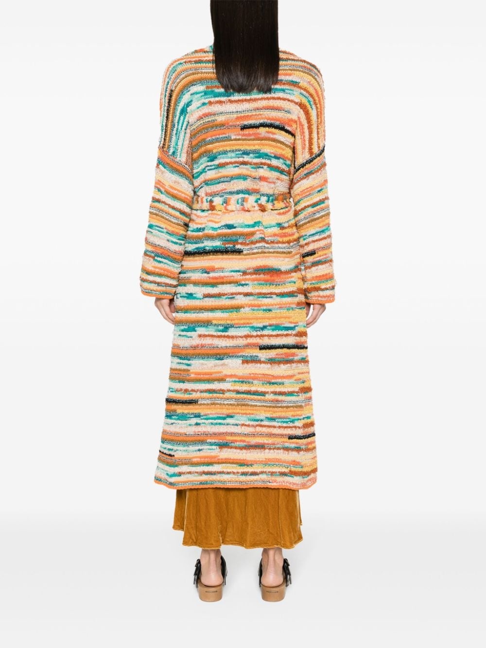 Maduray patterned-intarsia coat - 4