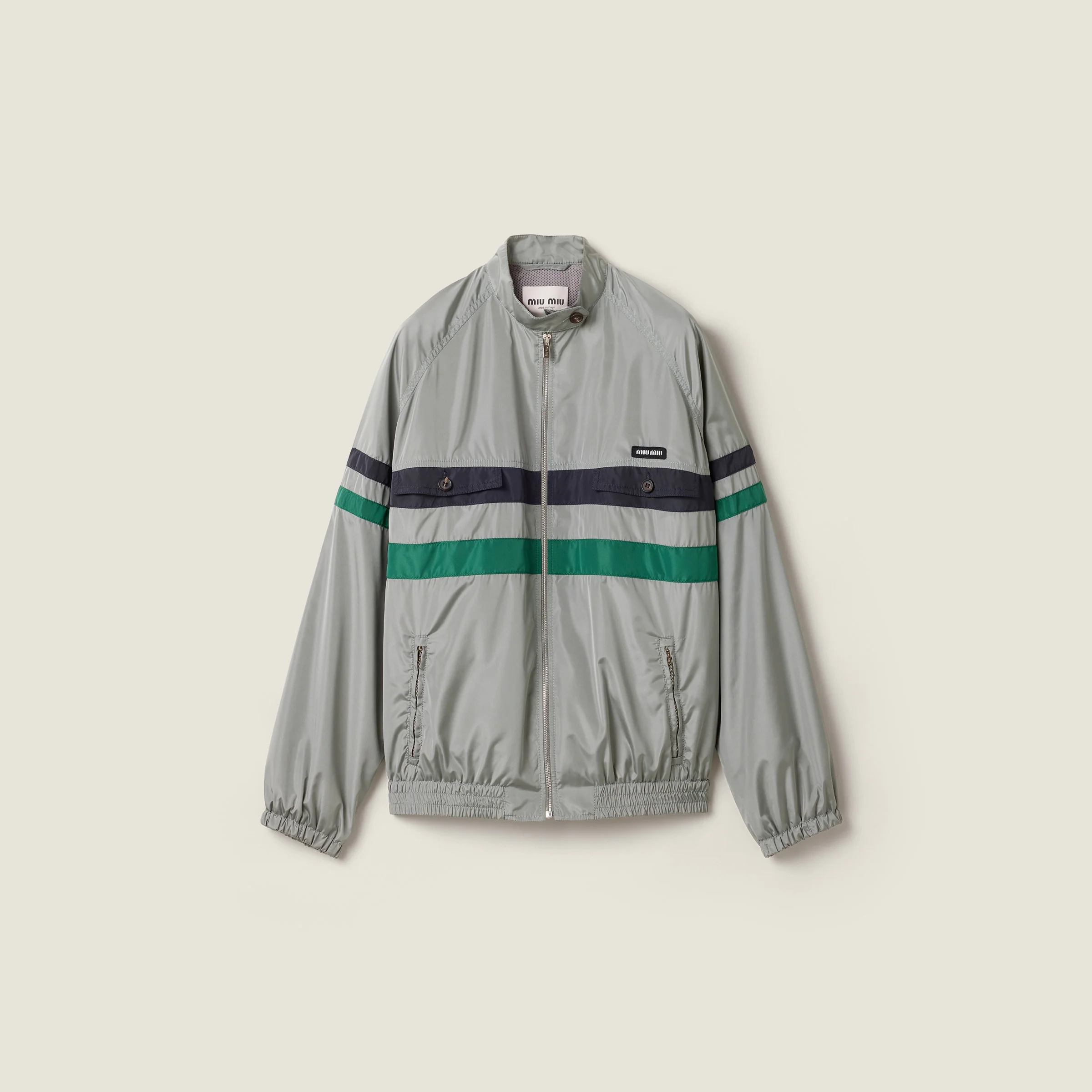 Technical silk blouson jacket - 1