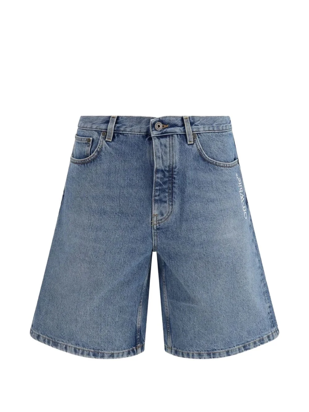 Arrow-motif denim shorts - 1