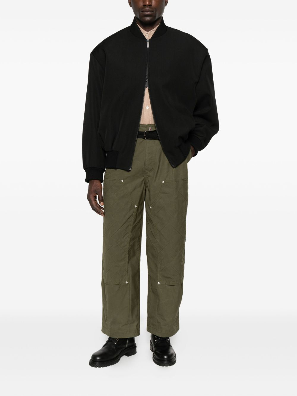 quilted-panel trousers - 2