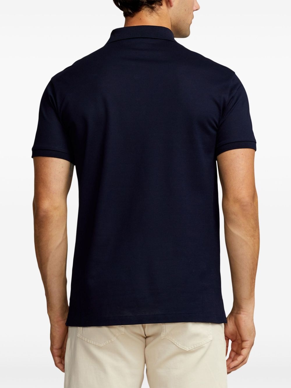 Teddy Bear-embroidered cotton polo shirt - 5