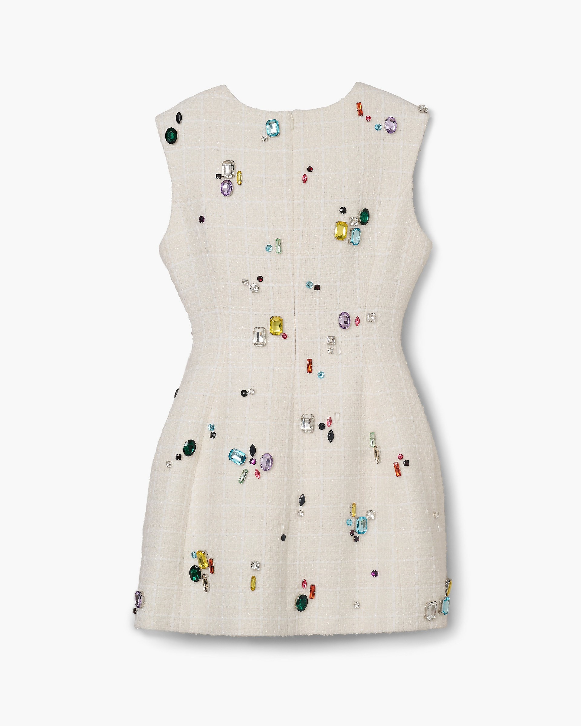 SCULPTURAL GEM TWEED DRESS - 5