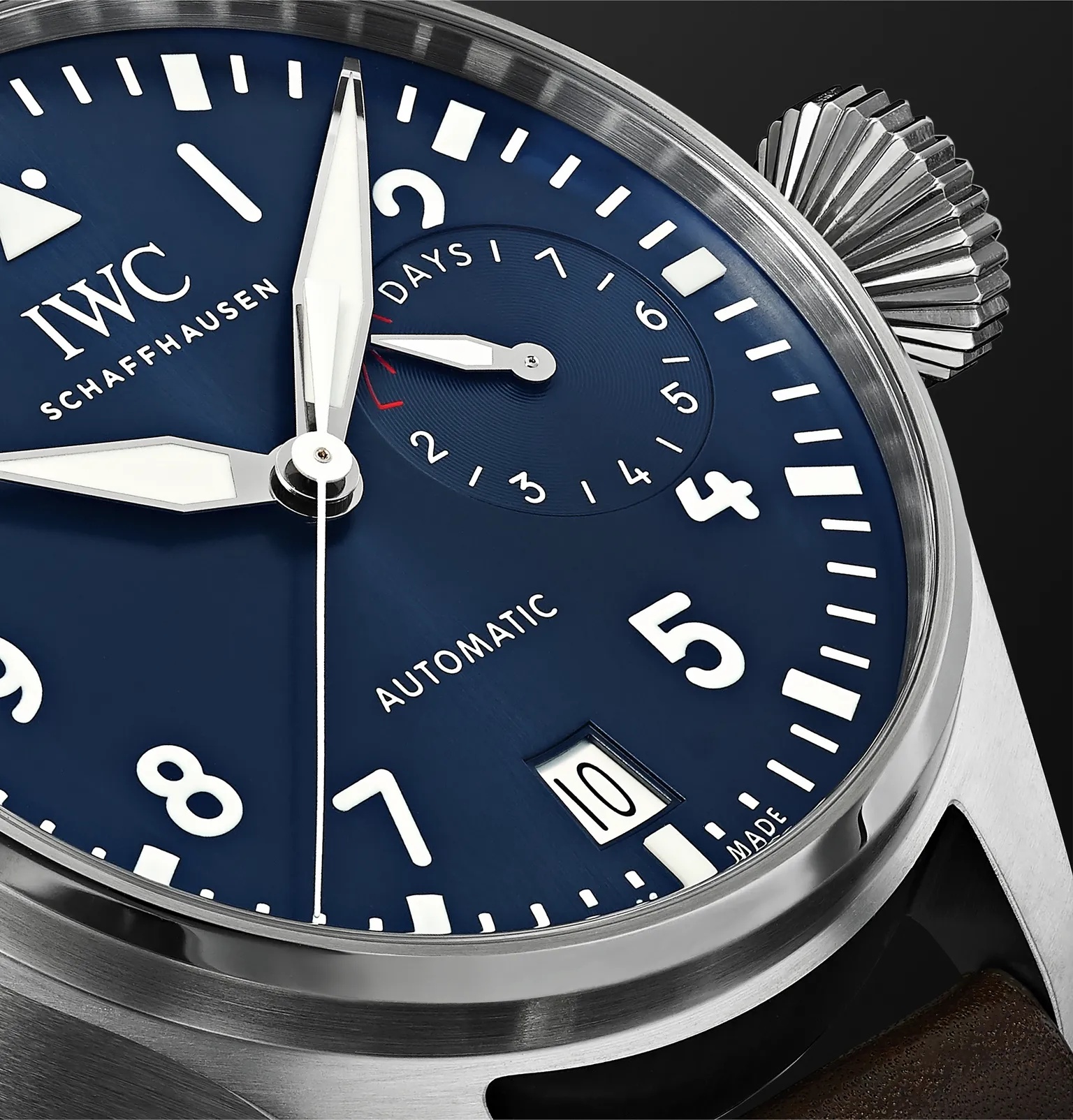 Big Pilot's Le Petit Prince Automatic 46mm Stainless Steel and Leather Watch, Ref. No. IW501002 - 6