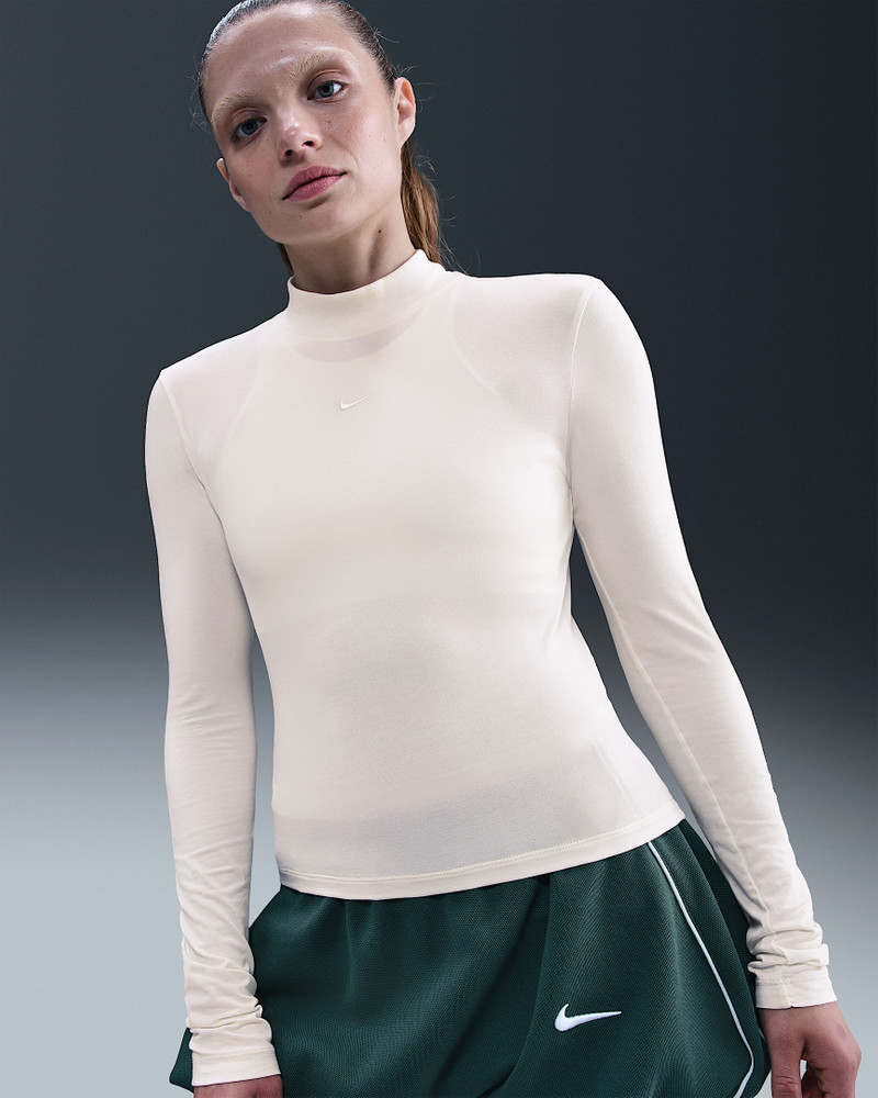 Nike Sportswear Chill Knit Women's Slim Long-Sleeve Mock-Neck T-Shirt 1