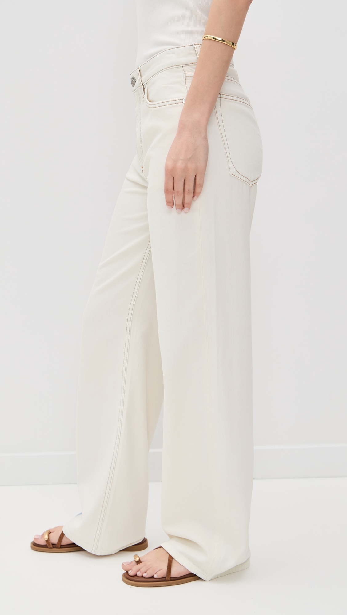 Featherweight Logan Mid-Rise Wide Leg Jeans - 4