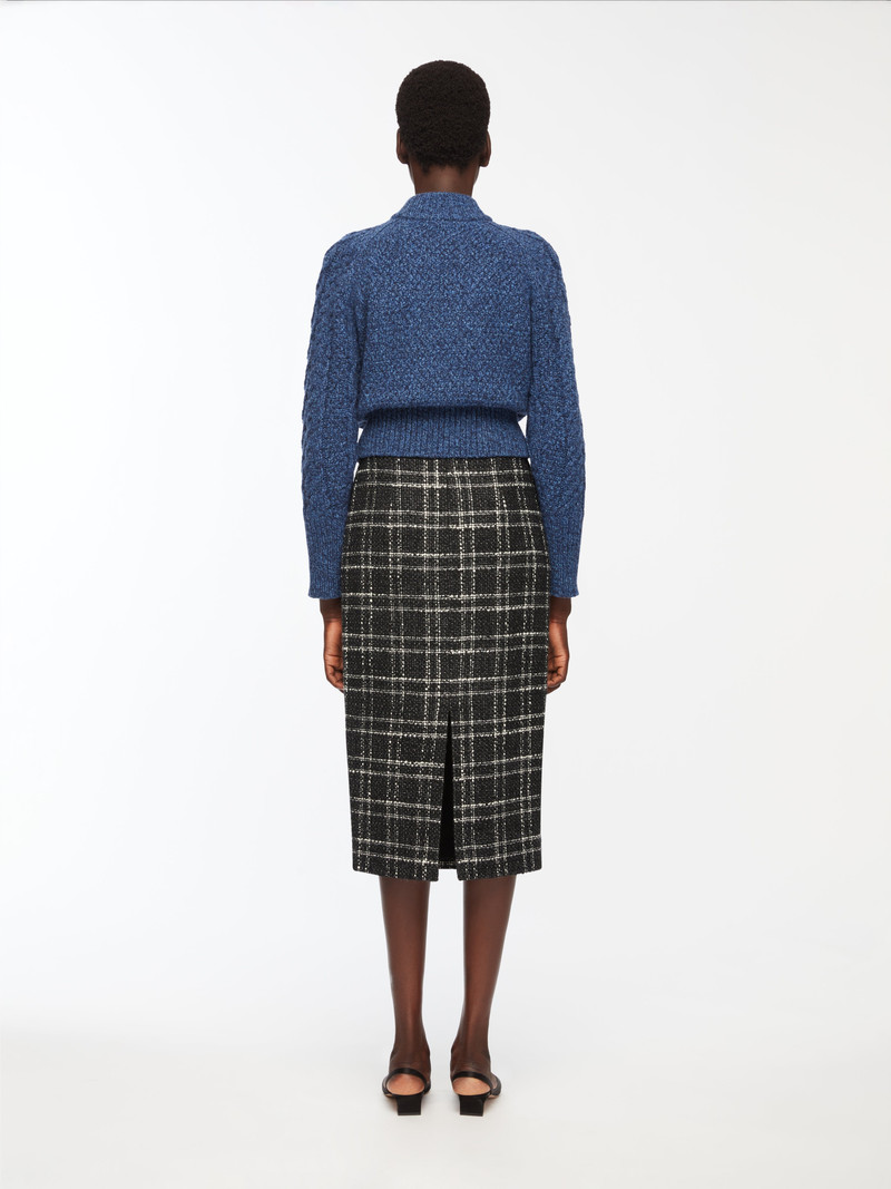 Emory Knit In Blue Mouline Melange 4
