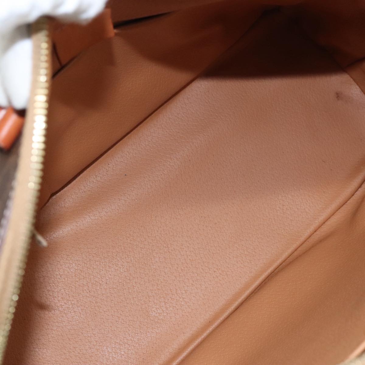 CELINE Macadam Canvas Hand Bag Pvc Leather Brown Gold - 10