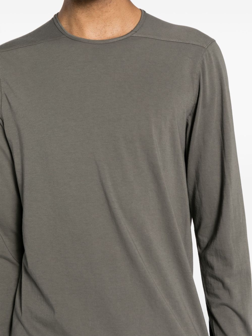 long-sleeve drawstring cotton T-shirt - 5