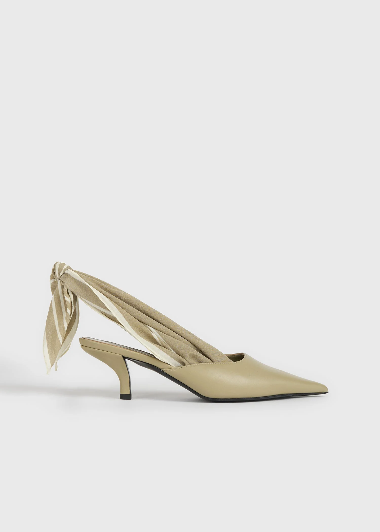 Scarf nappa slingbacks cashew - 1