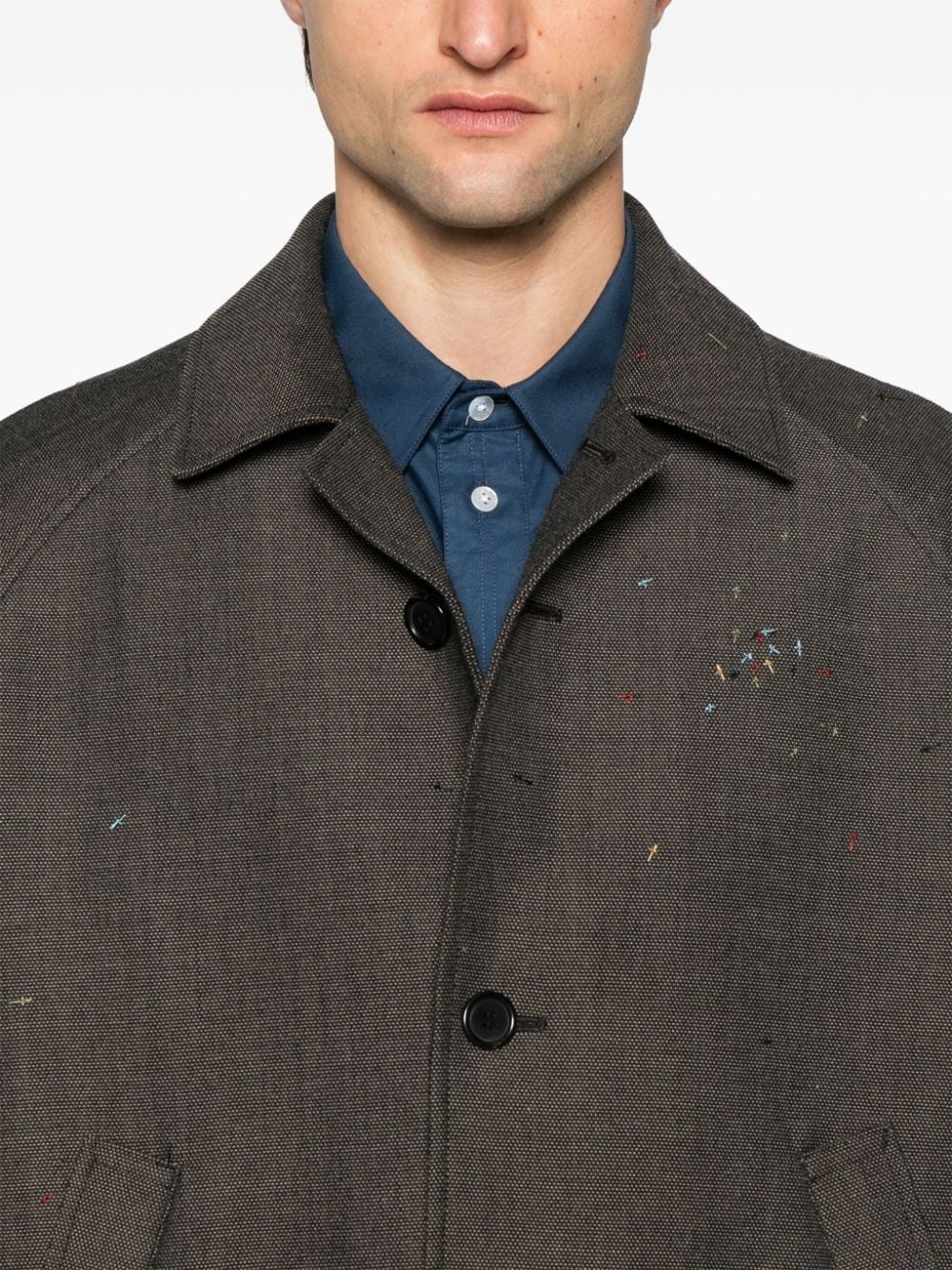 decorative-stitching coat - 5