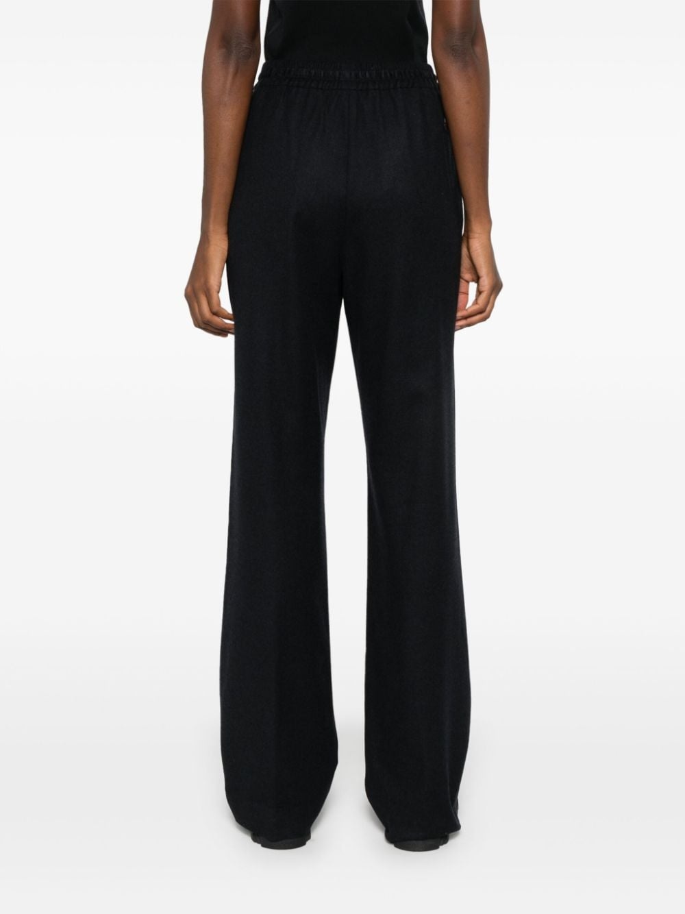 logo-appliquÃ© felted straight trousers - 4