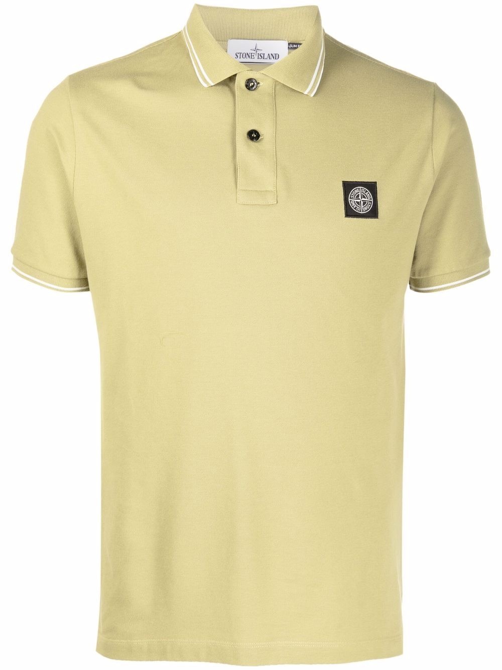 compass contrast-trim polo shirt - 1