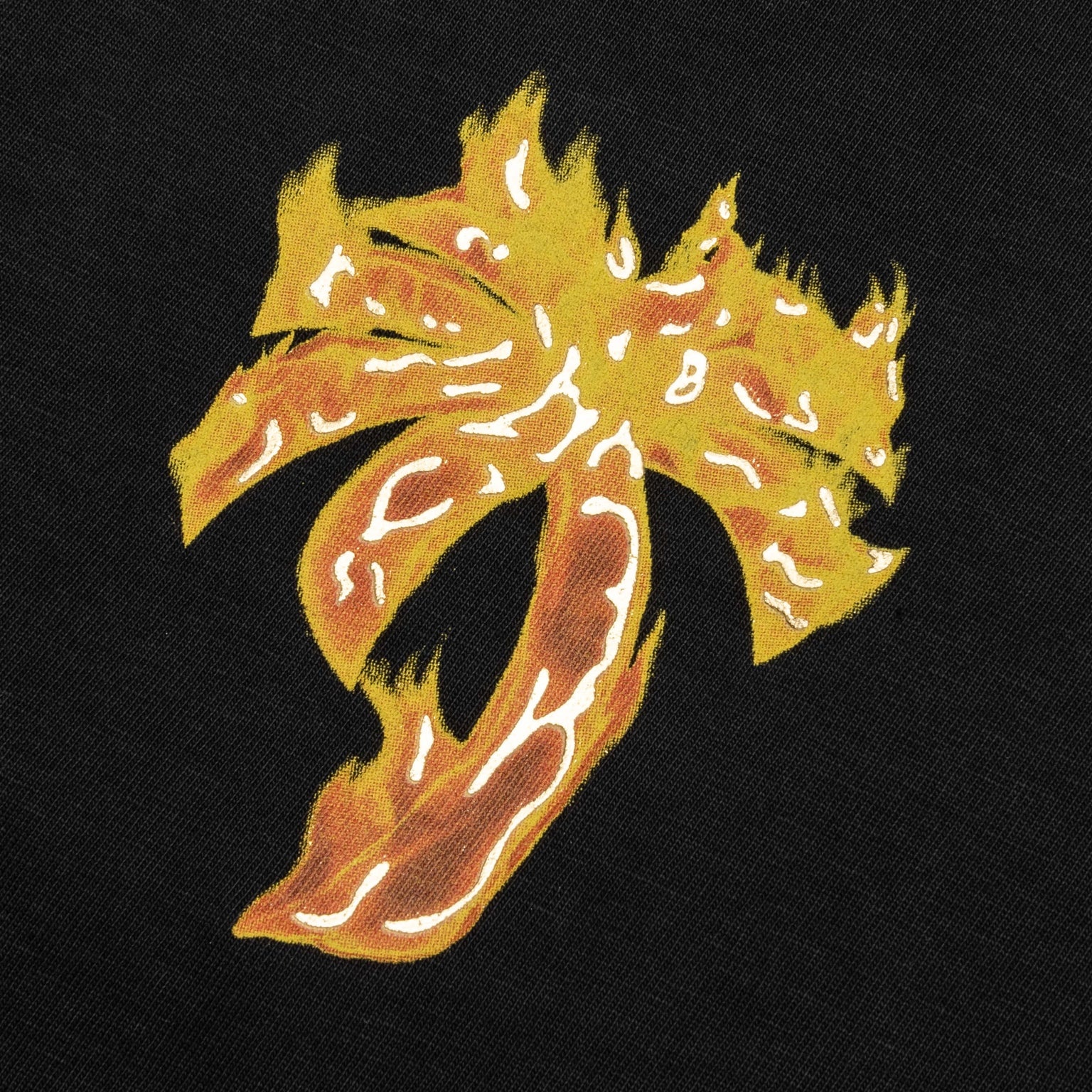 BURNING PALM OVER TEE - BLACK/GOLD - 3