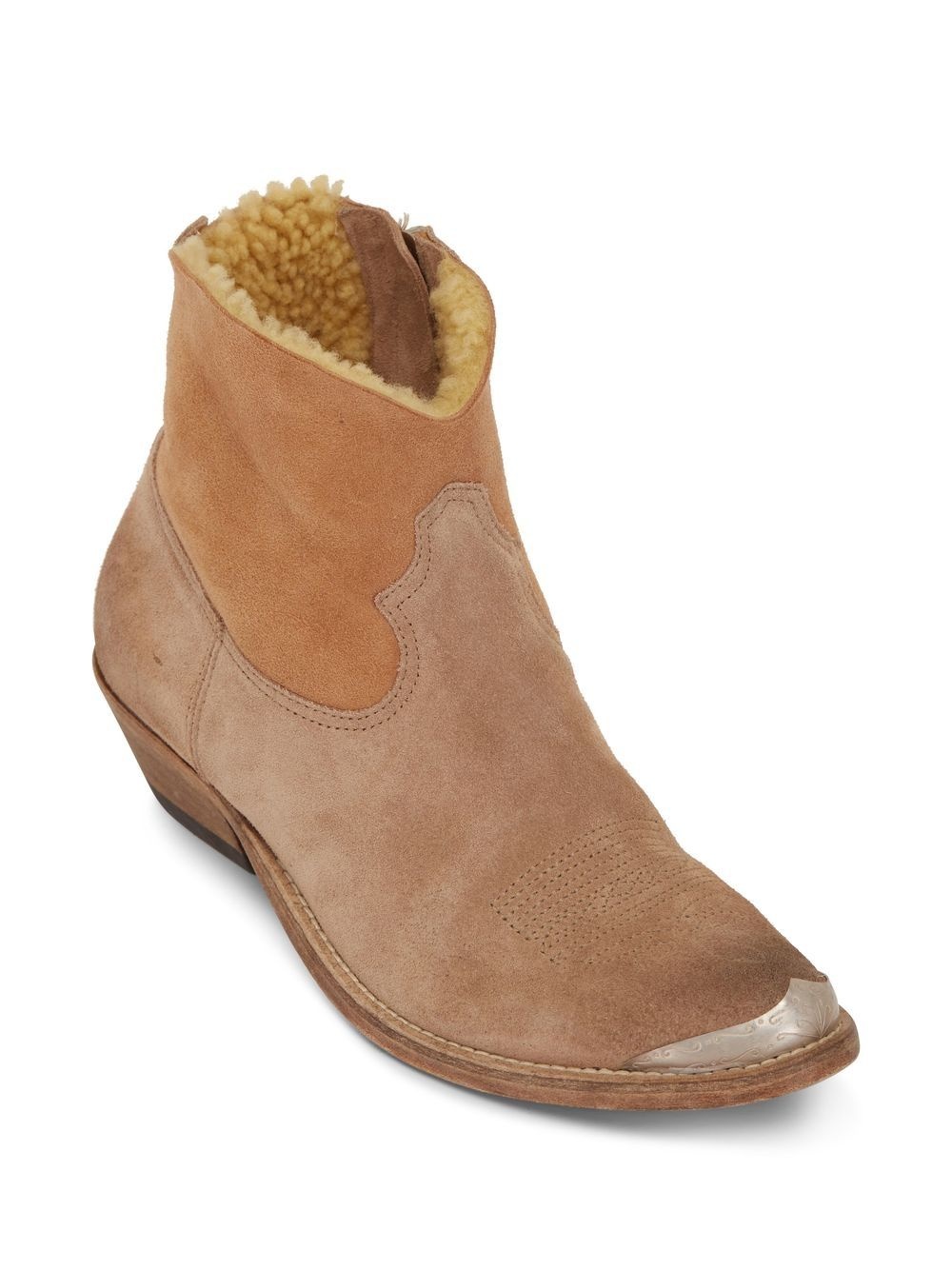 shearling-lined Western ankle boots - 2