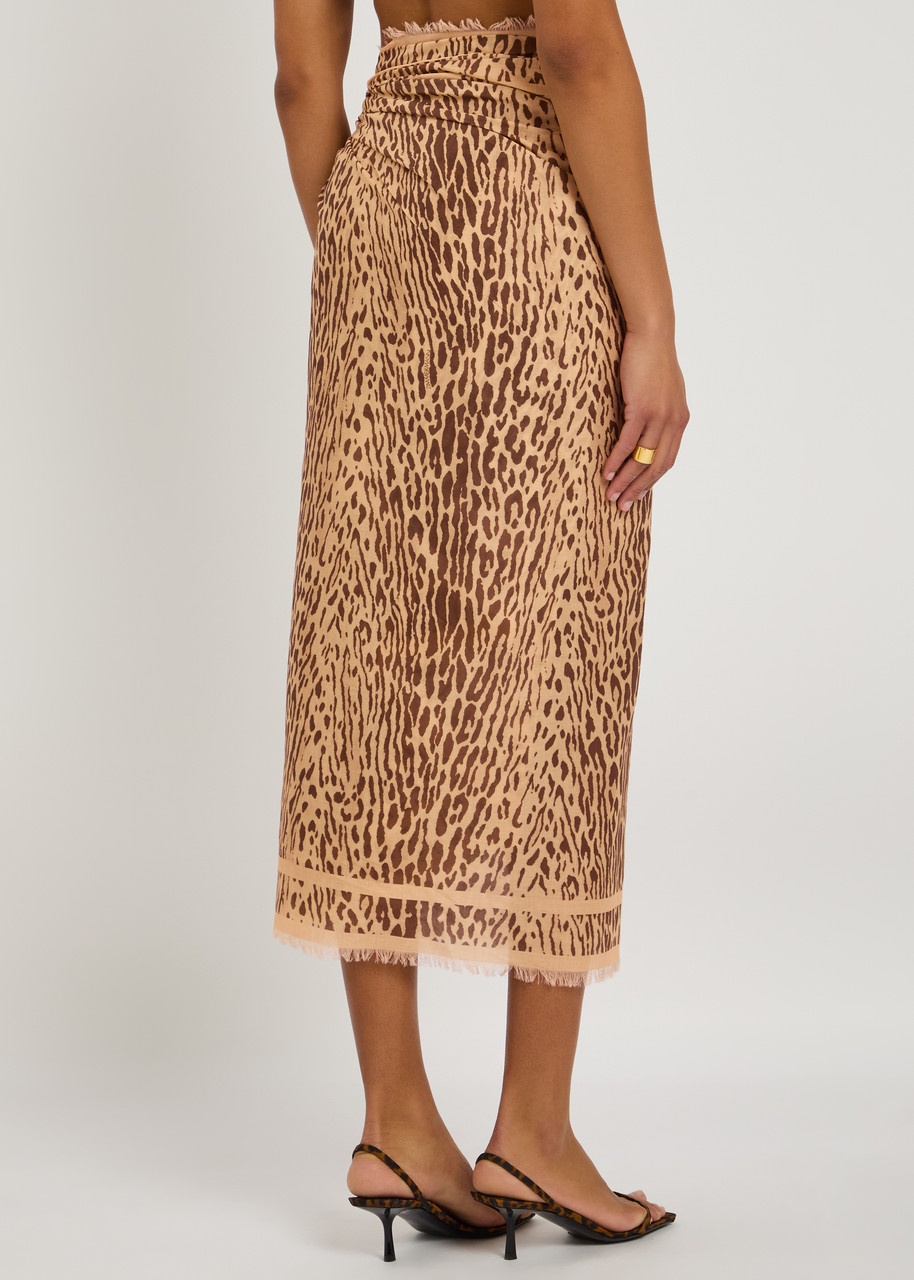 Zimmermann Printed Cotton Pareo Skirt - 3