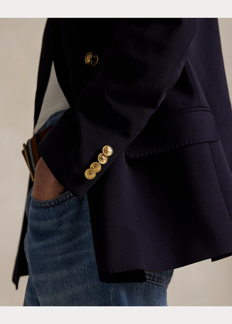 Double-Breasted Stretch Wool Blazer 6