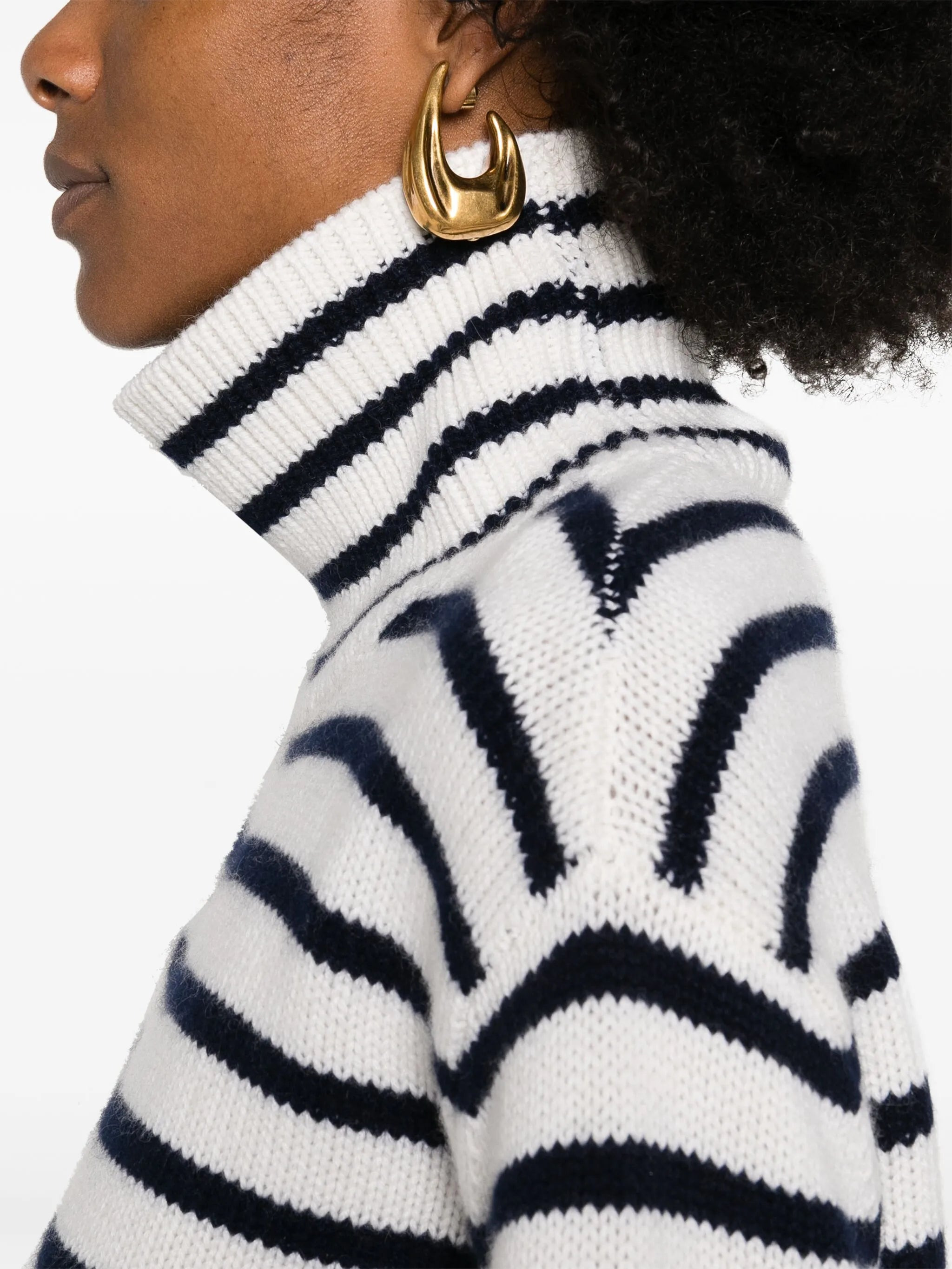 Fleur striped cashmere jumper - 5