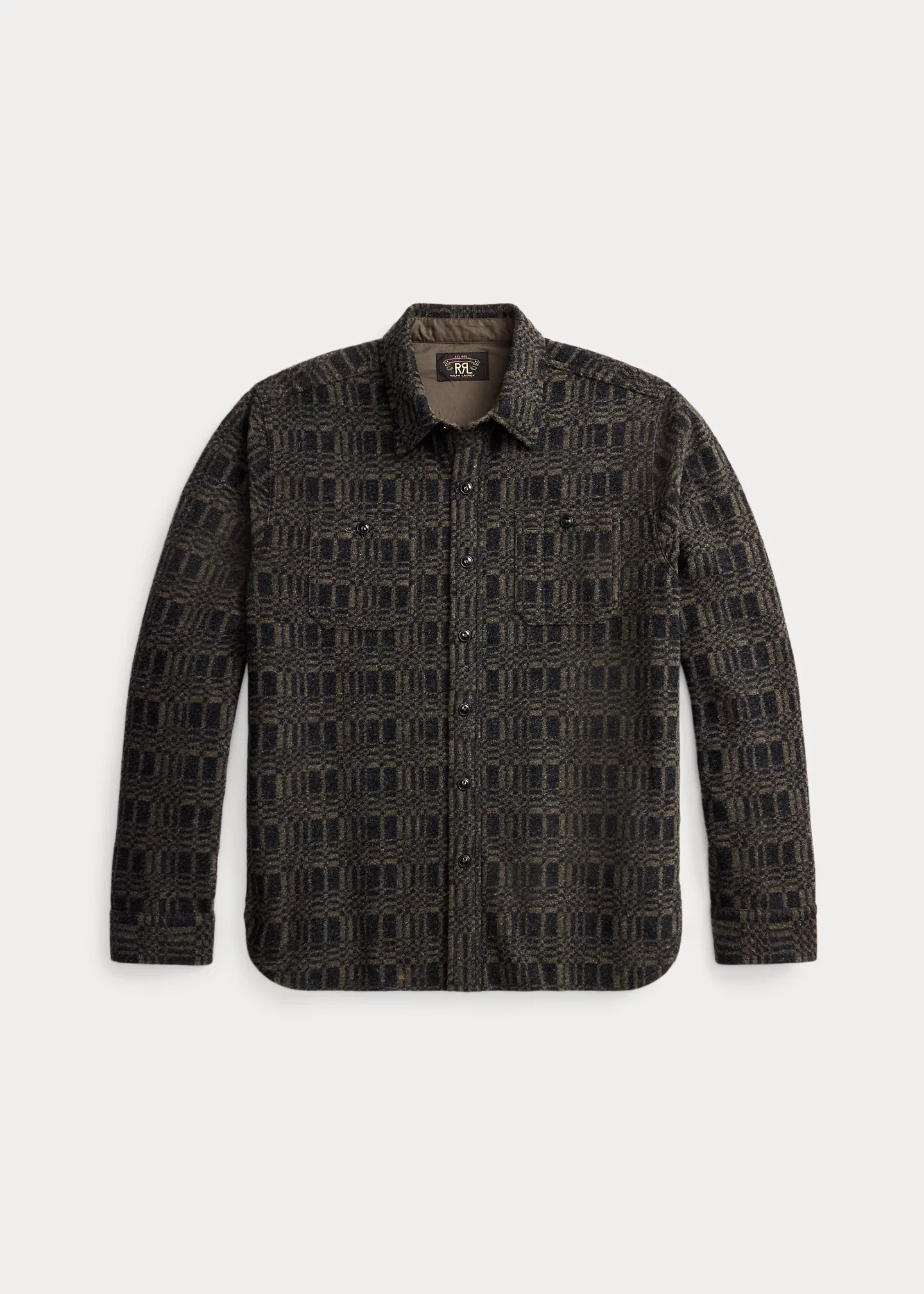 Jacquard-Knit Wool-Blend Workshirt - 1