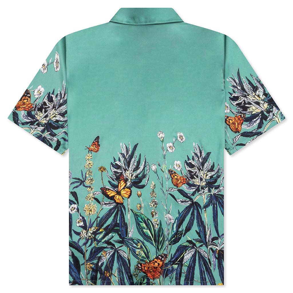 BOTANICAL SILK S/S SHIRT - OCEAN BOTANICAL - 2