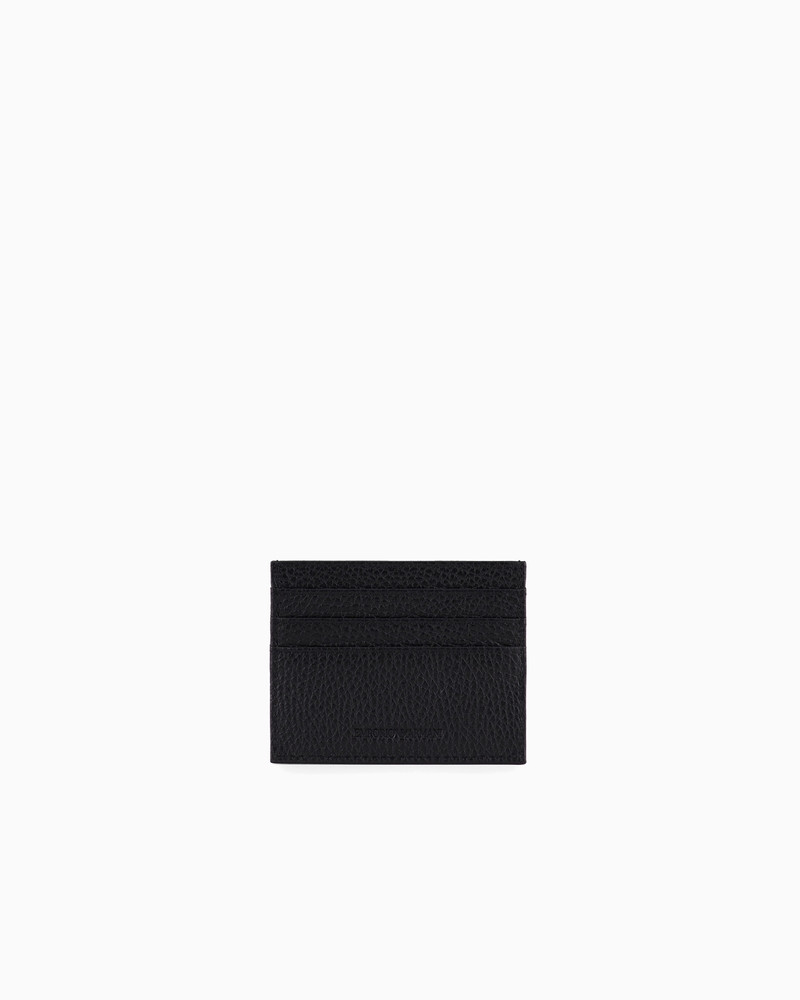 EMPORIO ARMANI Gift box with card holder and keyring in tumbled leather outlook
