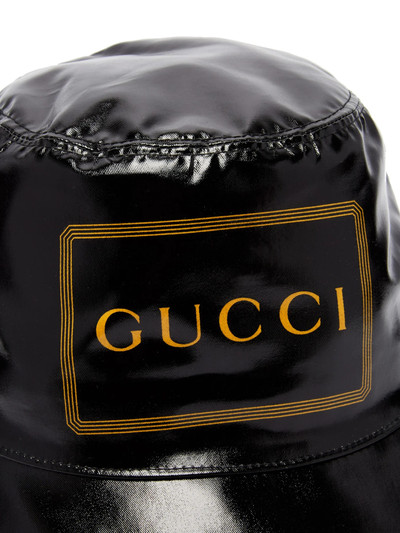 GUCCI Logo-print coated-cotton bucket hat outlook