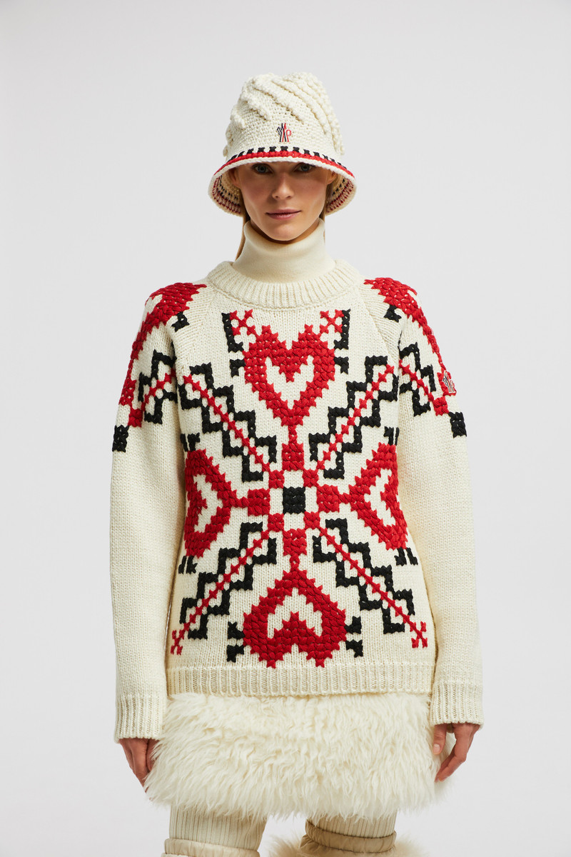 Moncler Grenoble Hand-Embroidered Wool Blend Sweater outlook