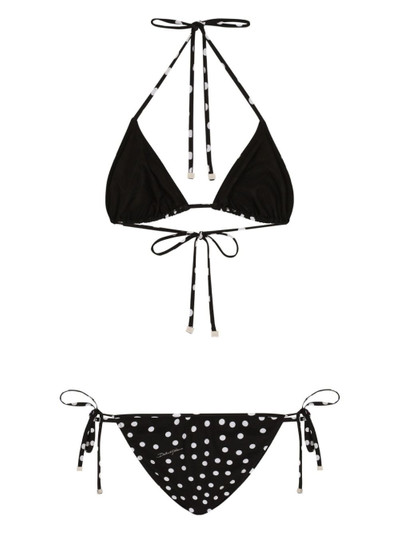 Dolce & Gabbana polka dot-print triangle-cup bikini set outlook