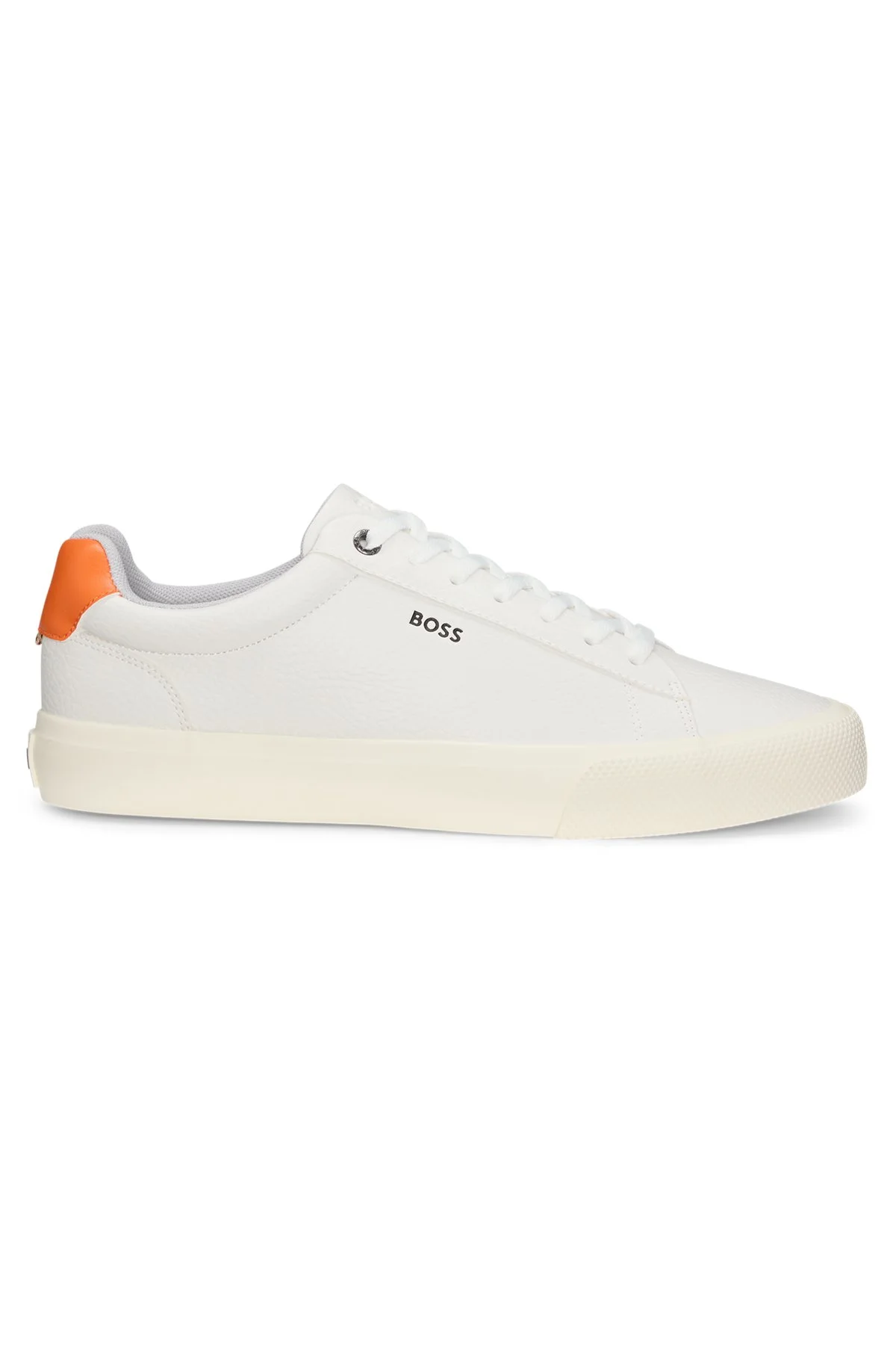 FAUX-LEATHER TRAINERS WITH CONTRAST BACKTAB - 1